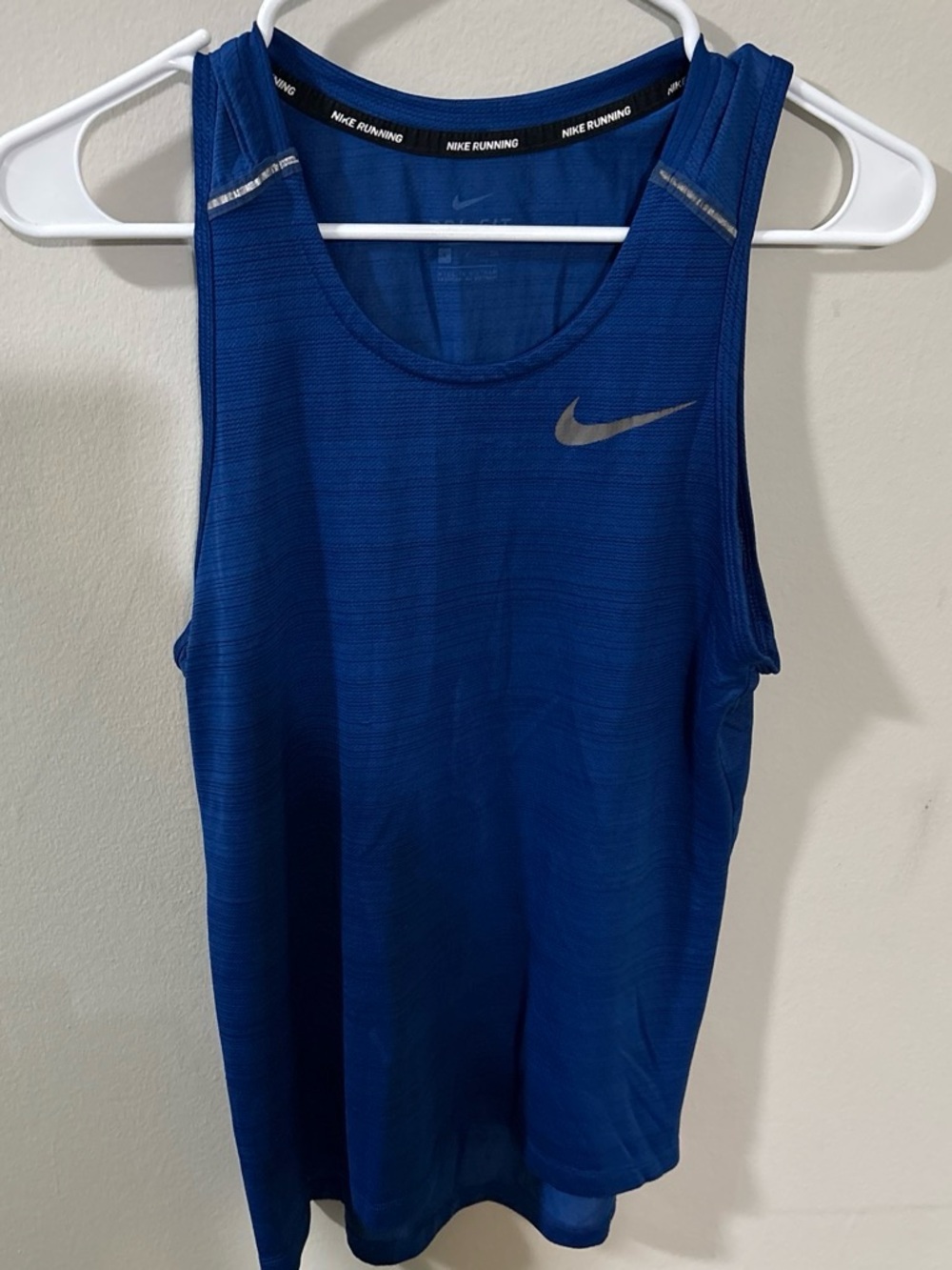 Nike Royal Blue Running Tank with Reflective Logo